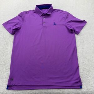 GREYSON Mens Purple Short Sleeve Polo Shirt Golf Athleisure Size M